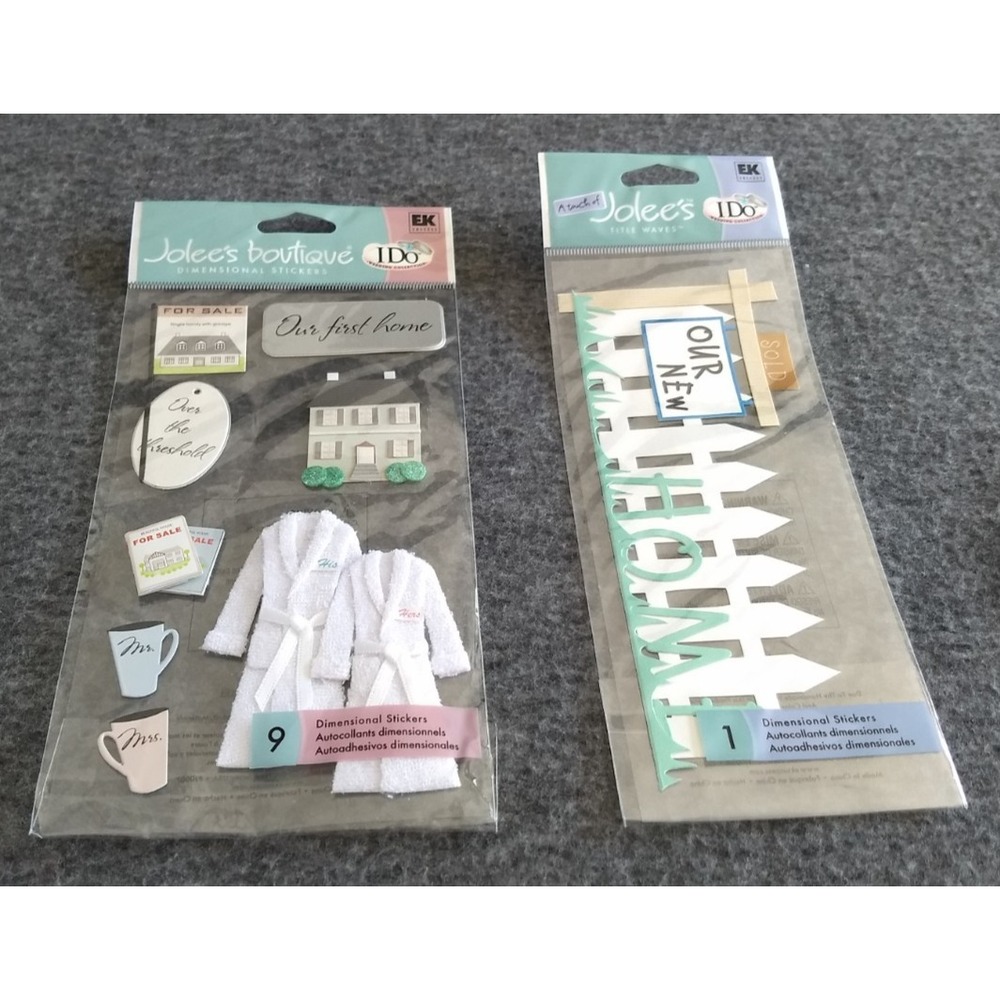 Jolee's Boutique Scrapbooking Dimensional Stickers OUR NEW HOME Lot of 2 NEW